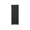 Lanberg FF01-8842-12BL 19" 42U SZÉL:800mm MÉLY:800mm MAG:2097mm LCD lapraszerelt üvegajtós fekete rack szekrény