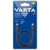 Dátový a nabíjací kábel Varta 57947101401 1m, čierny, Type-C - Type-C