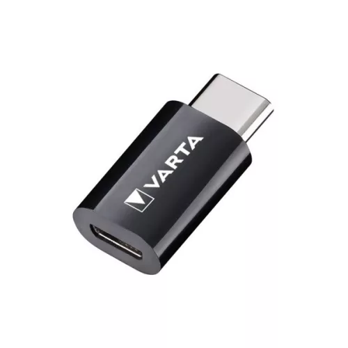 Adaptér Varta 57945101401 microUSB - Type-C čierny