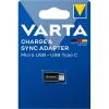 Adaptér Varta 57945101401 microUSB - Type-C čierny