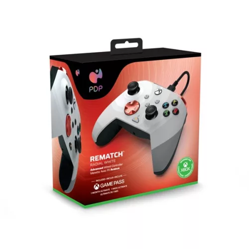 PDP 049-023-RW Rematch Xbox Series X|S/Xbox One/PC vezetékes fehér kontroller