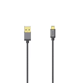 Hama 200500 480 Mbps 0,75 m kovový/čierny micro-USB kábel