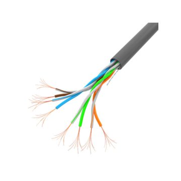   Lanberg LCU5-11CC-0305-S UTP CCA 100Mb/s 100 MHz 305m árnyékolatlan réz bevonatú alumínium patch kábel