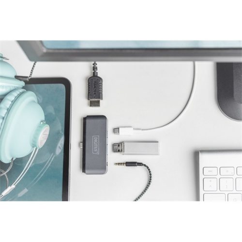 DIGITUS DA-70893 USB-C 4 portos univerzális mobil dokkoló