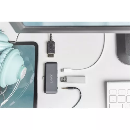 Univerzálna mobilná dokovacia stanica DIGITUS DA-70893 so 4 portami USB-C