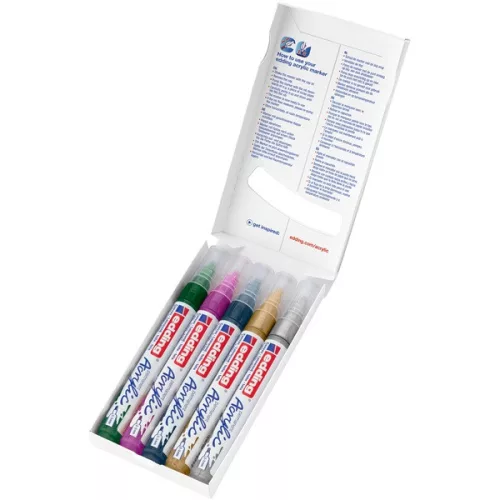 Edding 5100/5 M svečane metalik boje ED5 set od 5 akrilnih markera