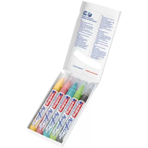 Edding 5100/5 M pastelne boje ED5 set akrilnih markera, 5 dijelova