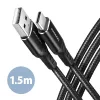 Kábel pre dátum a informácie Axagon BUCM-AM15AB 1,5 m konektor C - USB čierny