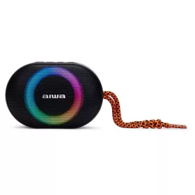 Aiwa BST-330BK schwarzer tragbarer Bluetooth-Lautsprecher