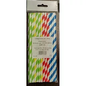   Paie de hârtie cu dungi, culori mixte, 15024, 6mm x 200mm, pachet de 25 bucăți