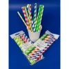 Paie de hârtie cu dungi, culori mixte, 15024, 6mm x 200mm, pachet de 25 bucăți