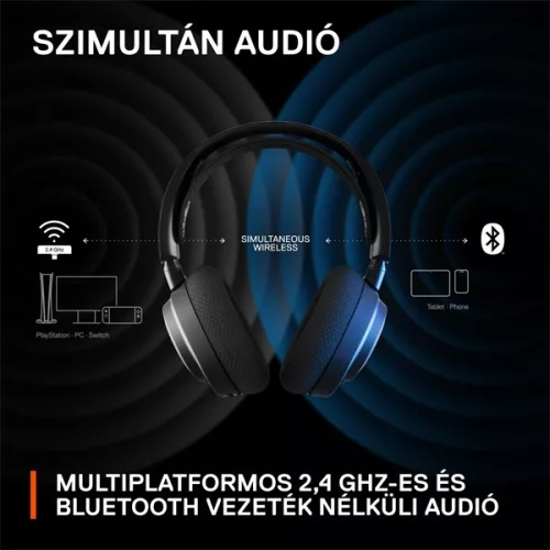 Steelseries Arctis Nova 7 vezeték nélküli fekete gamer headset