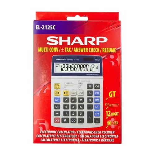 Sharp EL2125C irodai asztali számológép