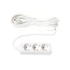 TOO PSW-350 3 zásuvky 5 metrov 3x1,5 mm2 biela rozvodná doska