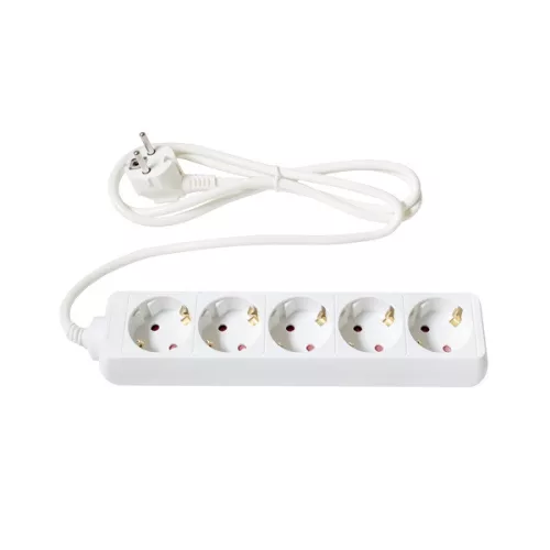 TOO PSW-515 5 zásuviek 1,5 metra 3x1,0 mm2 biela rozvodná doska
