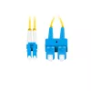 Optický patch kábel Lanberg FO-SULU-SD11-0050-YE, duplex, 2xSC/UPC + 2LC/UPC konektory, duplex 9/125 LSZH, 5 m