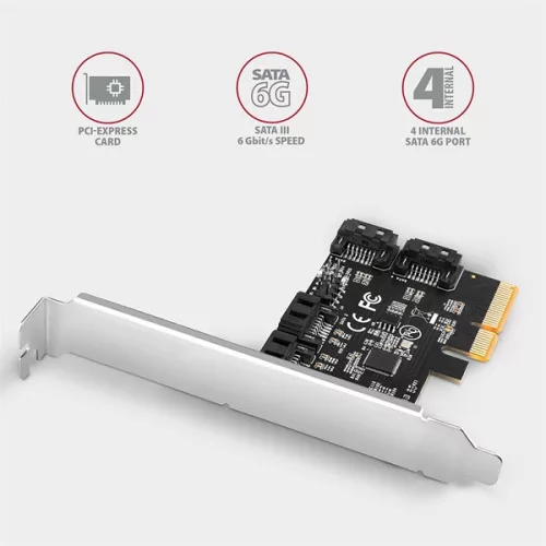 Axagon PCES-SA4X4 4-portová interná PCI-Express karta SATAIII