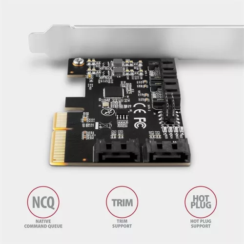 Axagon PCES-SA4X4 4-portová interná PCI-Express karta SATAIII
