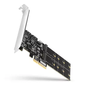   Axagon PCES-SA4M2 2 ks interných portov SATAIII + 2 ks slotov SATA M.2 PCI-Express karta