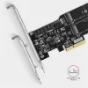 Axagon PCES-SA4M2 2 ks interných portov SATAIII + 2 ks slotov SATA M.2 PCI-Express karta