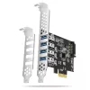 Axagon PCEU-43RS 4-portová PCI-Express karta USB 3.2 gen1