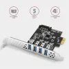 Axagon PCEU-43RS 4-portová PCI-Express karta USB 3.2 gen1