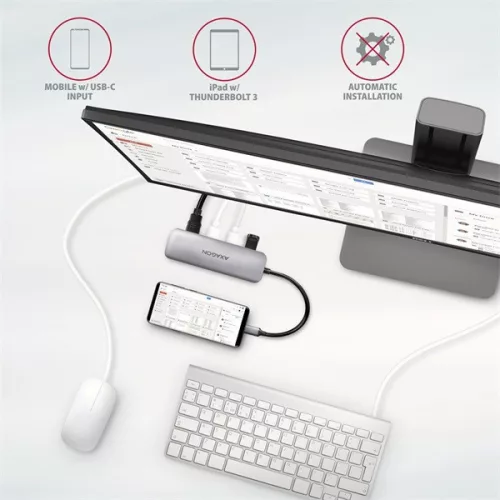 Axagon HMC-HCR3A SuperSpeed ​​​​USB-C COMBO 5v1 HUB