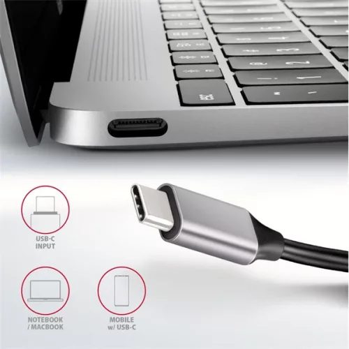 Axagon HMC-HCR3A SuperSpeed ​​​​USB-C COMBO 5v1 HUB
