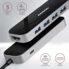 Axagon HMC-6H4A SuperSpeed ​​​​USB-C COMBO Hub 6 v 1