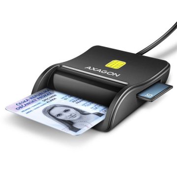   Axagon CRE-SM3SD USB Smart card & SD/microSD/SIM card FlatReader okos kártyaolvasó