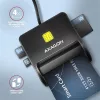 Čítačka čipových kariet Axagon CRE-SM3SD USB a SD/microSD/SIM FlatReader