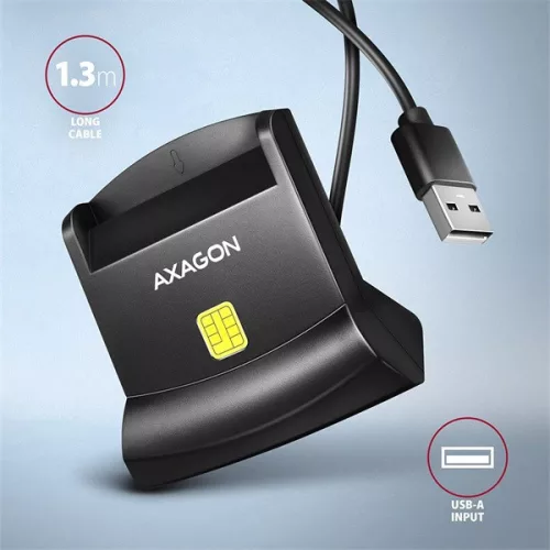 Čítačka čipových kariet Axagon CRE-SM4N USB Smart card StandReader