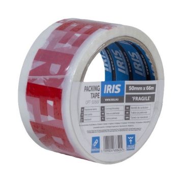   Iris 50mmx66m fragile/törékeny feliratú csomagzáró szalag