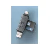 Čítačka mini kariet Axagon CRE-DAC Mobile USB 3.2 Gen 1 USB-C + USB-A SD/microSD