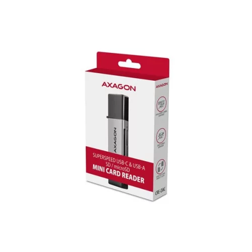 Čítačka mini kariet Axagon CRE-DAC Mobile USB 3.2 Gen 1 USB-C + USB-A SD/microSD