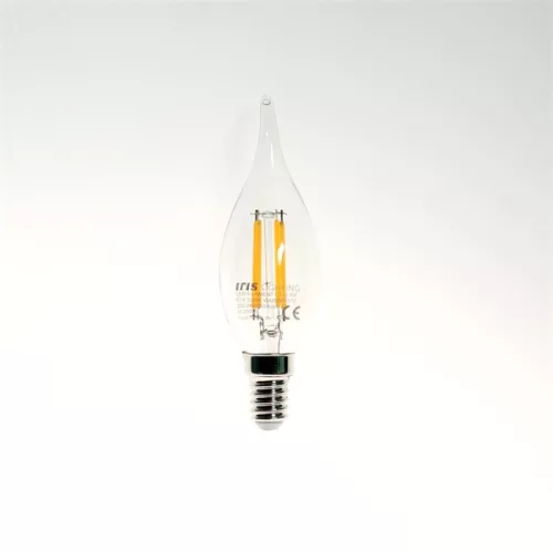 Žiarovka Iris Lighting Filament Longtip E14 FLCT35 4W/3000K/360lm zlatá sviečková LED žiarovka