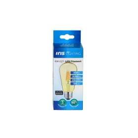   Žiarovka Iris Lighting s dlhým hrotom E27 ST64 6W/3000K/540lm zlatá LED