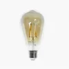 Žiarovka Iris Lighting s dlhým hrotom E27 ST64 6W/3000K/540lm zlatá LED
