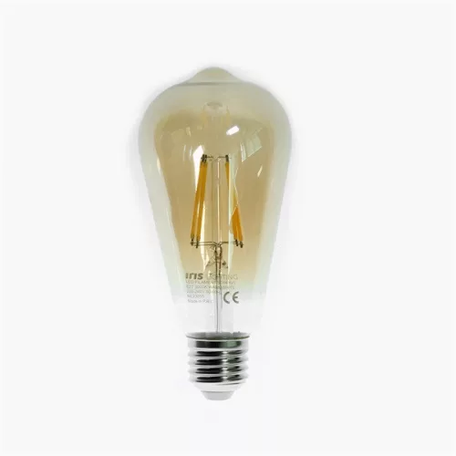 Žiarovka Iris Lighting s dlhým hrotom E27 ST64 6W/3000K/540lm zlatá LED