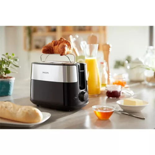 Hriankovač na 2 plátky Philips Daily Collection HD2516/90 čierny