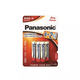   Panasonic LR03PPG/6BP 4+2F 1,5V AAA-Alkaline-Batterien für Mikrobatterien, langlebig, 6 Stück/Packung