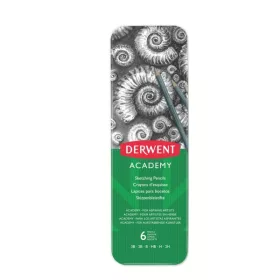   Derwent Academy 6db-os (3B-2H)fémdobozos grafit vázlatceruza készlet