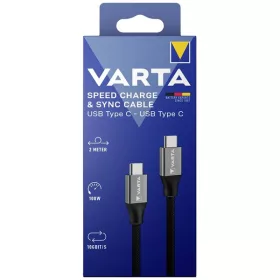   Dátový a nabíjací kábel Varta 57936101111 2m 100W USB C samec-samec