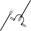 Dátový a nabíjací kábel Varta 57937101111 2m 12W 3v1 USB A - Lightning/microUSB/Type C