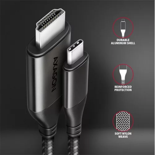 Kábel Axagon RVC-HI2MC USB-C - HDMI 2.0