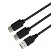 Ventaris C100B PS5/Xbox Series X|S kontrollerhez USB Type-C Dual fekete töltőkábel