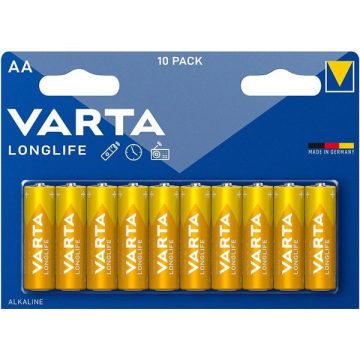   Varta 4106101461 Longlife AA (LR06) alkáli ceruza elem 10db/bliszter