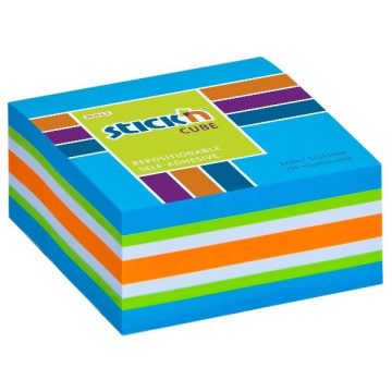   Stick'N 51x51 mm 250 lap neon blue mix öntapadó kockatömb