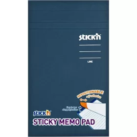   Stick'N 190,5 x 114 mm 50 Blatt/Block liniertes, pastellgelbes, selbstklebendes Notizbuch