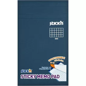   Stick'N 190,5 x 114 mm 50 Blatt/Block kariertes weißes selbstklebendes Notizbuch